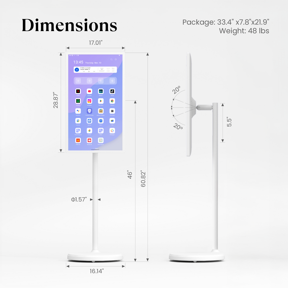 32-Inch Portable Tablet TV